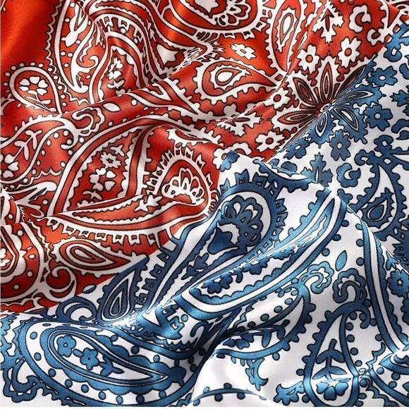 2 piece silky scarf set main image 4